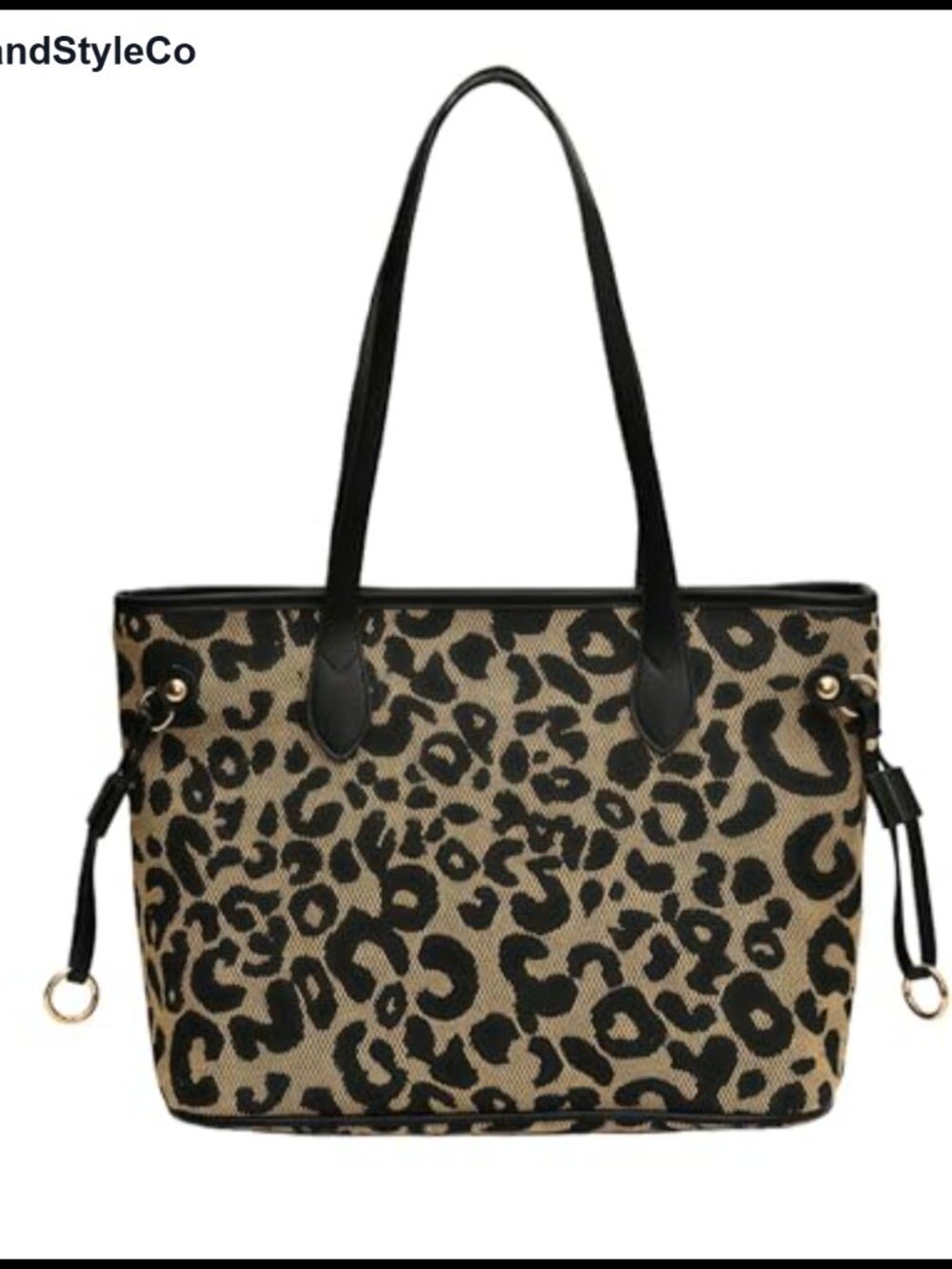 Leopard Print Tote Bag Cheetah Print Purse for Women Medium Canvas Faux Leather